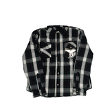 GKSPORT Black & White Plaid Flannel Shirt