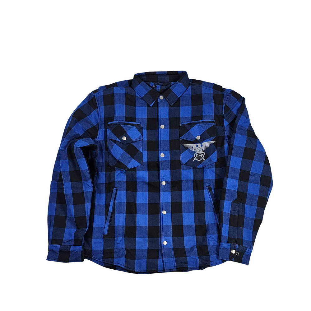 GKSPORT Blue & Black Buffalo Check Flannel Shirt