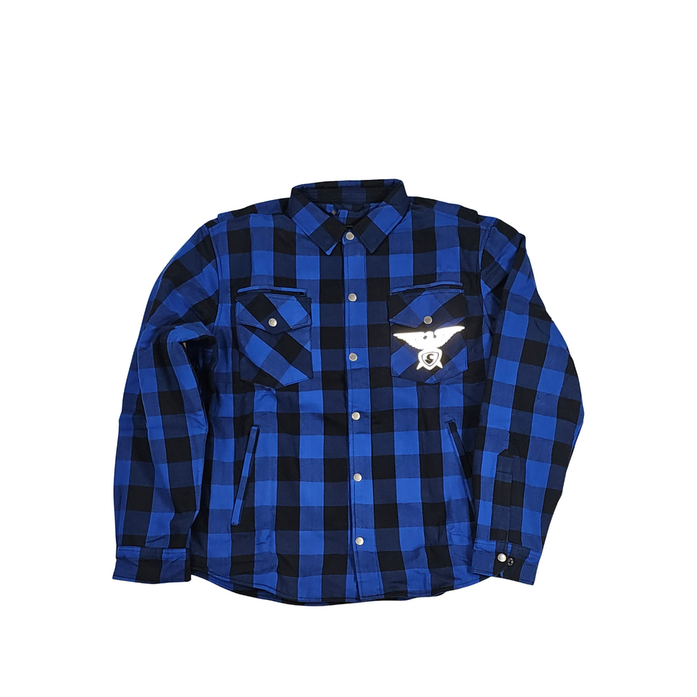 GKSPORT Blue & Black Buffalo Check Flannel Shirt