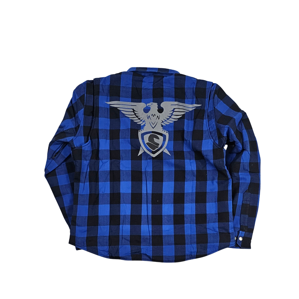 GKSPORT Blue & Black Buffalo Check Flannel Shirt
