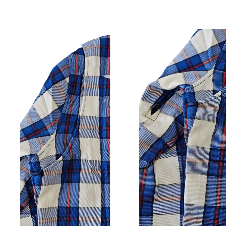 GKSPORT Blue & White Flannel Shirt