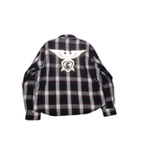 GKSPORT Burgundy & Black Shadow Plaid Flannel Shirt