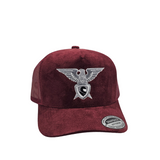 GKSPORT Burgundy Suede Snapback Cap