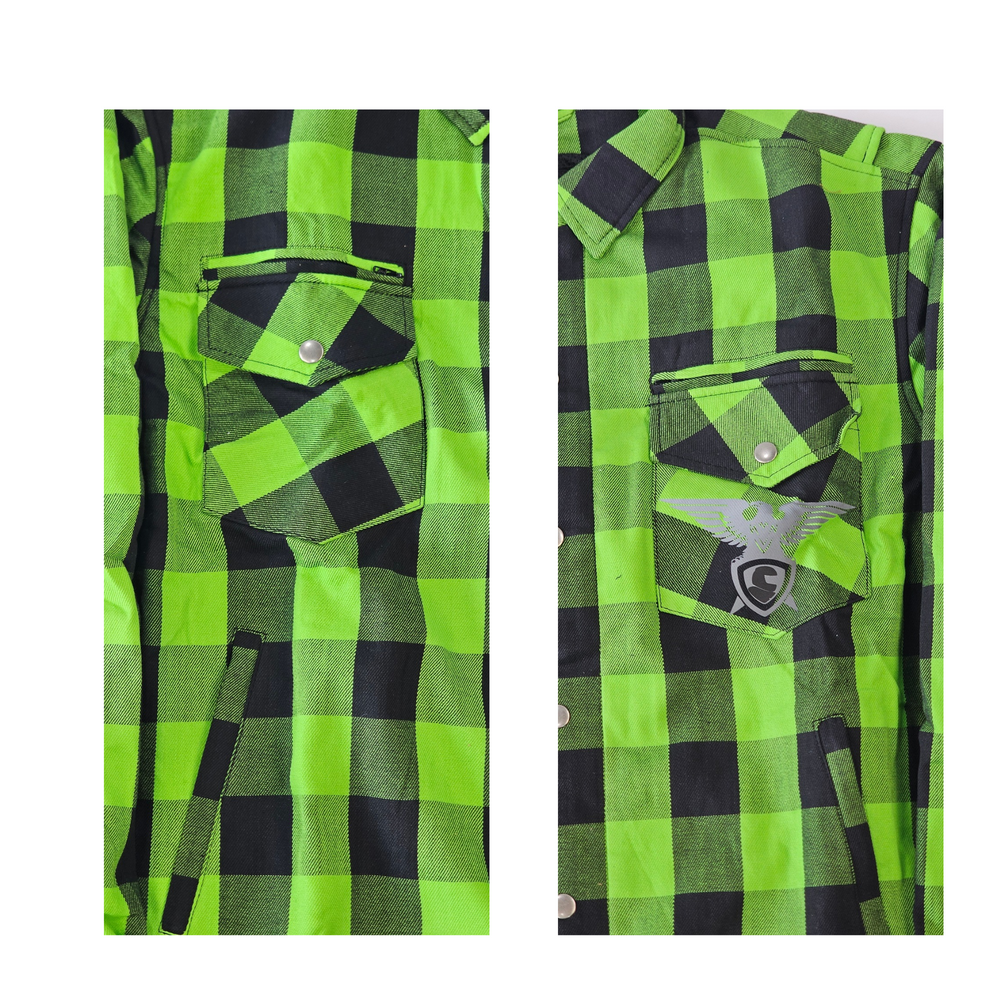 GKSPORT Green & Black Flannel Shirt