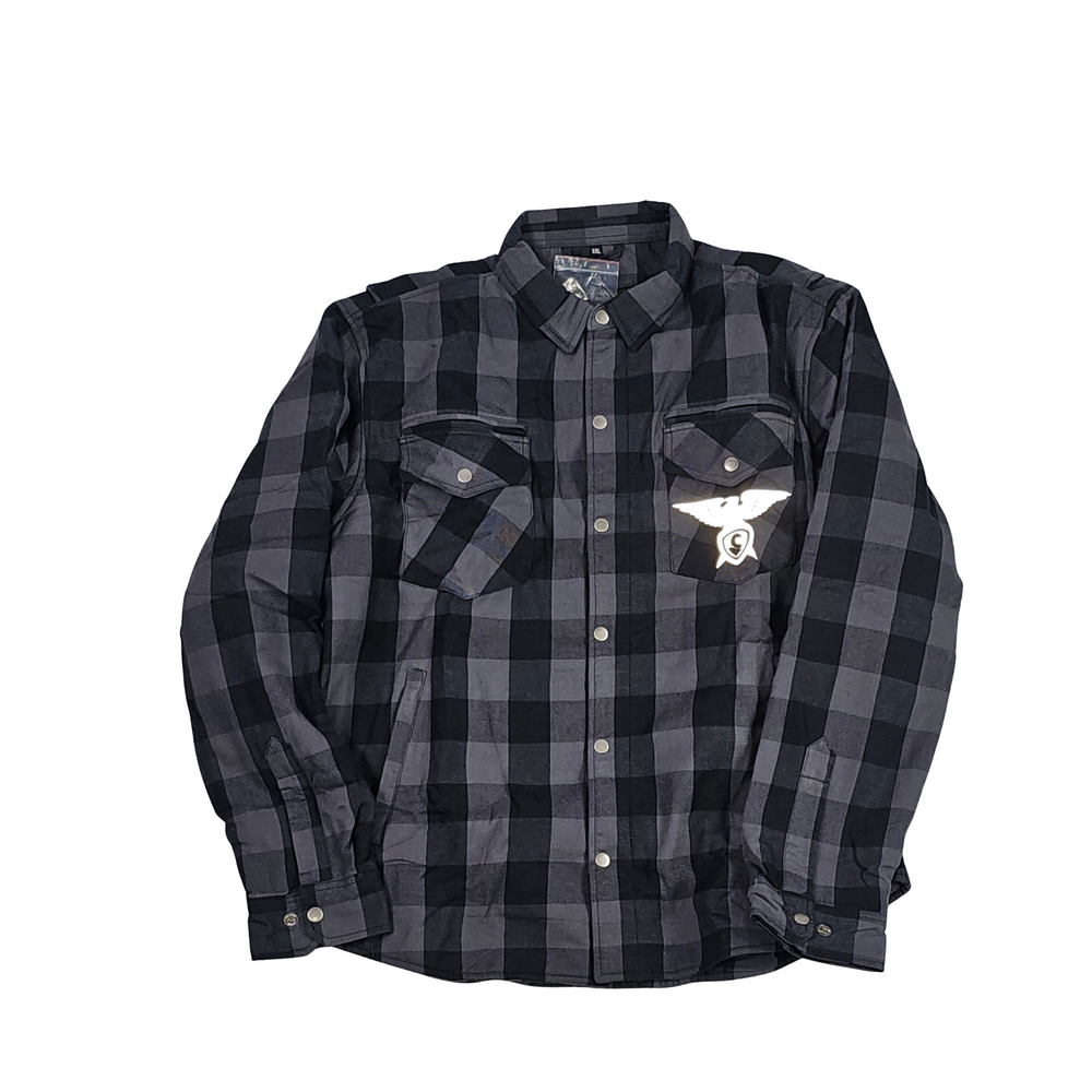 GKSPORT Grey & Black Buffalo Check Flannel Shirt