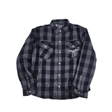 GKSPORT Grey & Black Buffalo Check Flannel Shirt