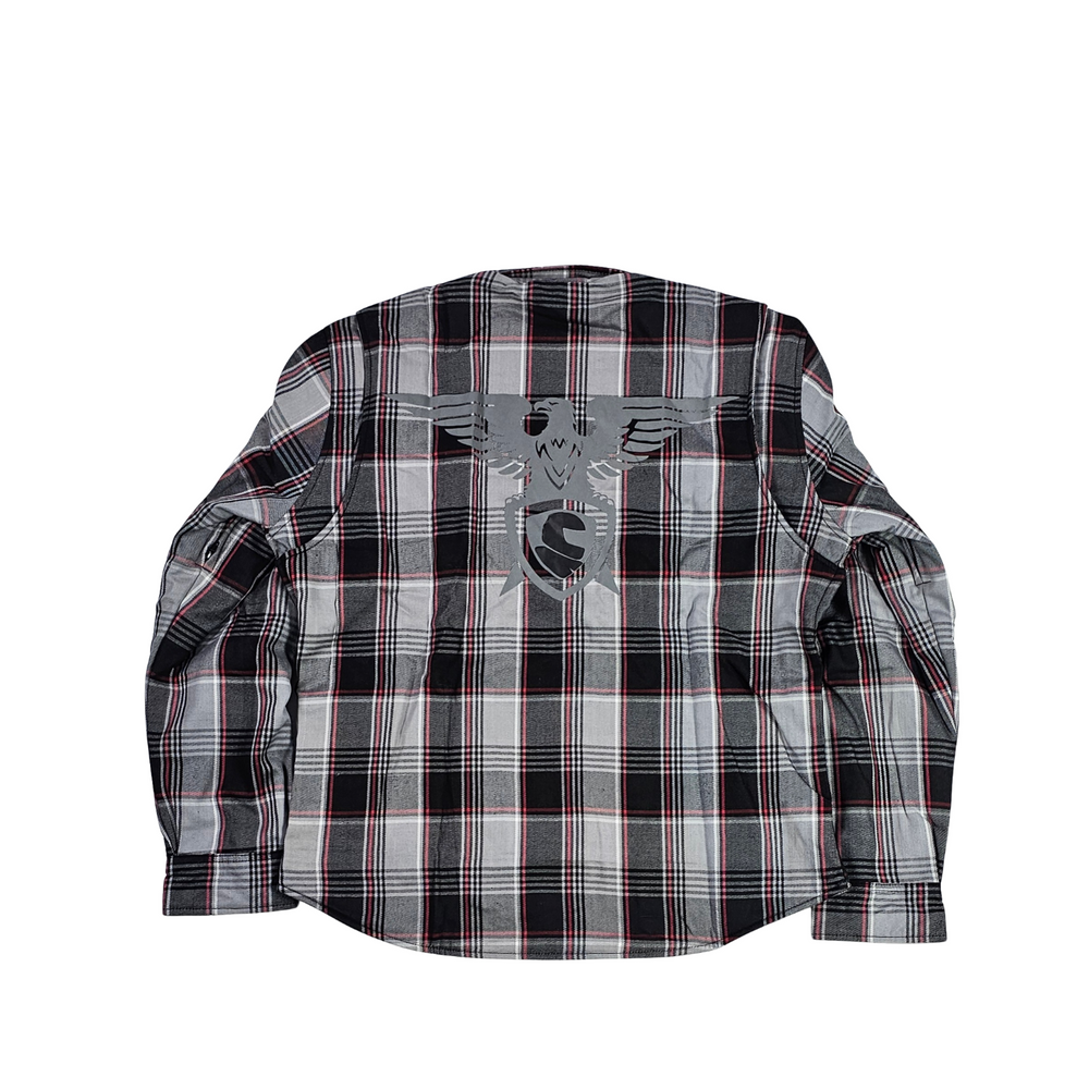 GKSPORT Grey & Black Plaid Flannel Shirt