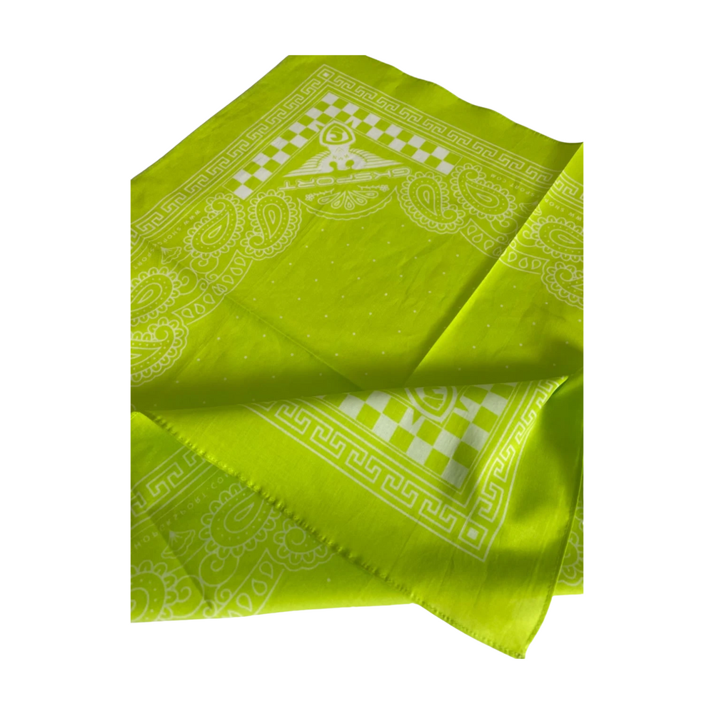GKSPORT Neon Yellow-Green Paisley Bandana