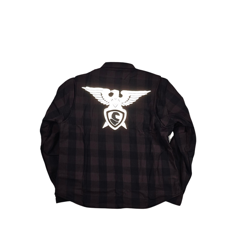GKSPORT Plum & Black Buffalo Check Flannel Shirt