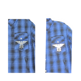GKSPORT Royal Blue & Black Flannel Shirt