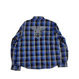 GKSPORT Royal Blue & Black Tartan Flannel Shirt