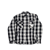 GKSPORT White & Black Buffalo Check Flannel Shirt