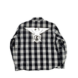 GKSPORT White & Black Buffalo Check Flannel Shirt