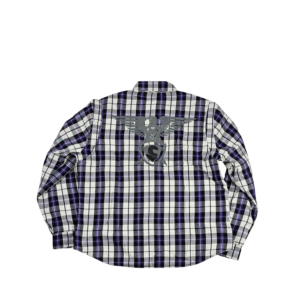 GKSPORT White & Black Flannel Shirt
