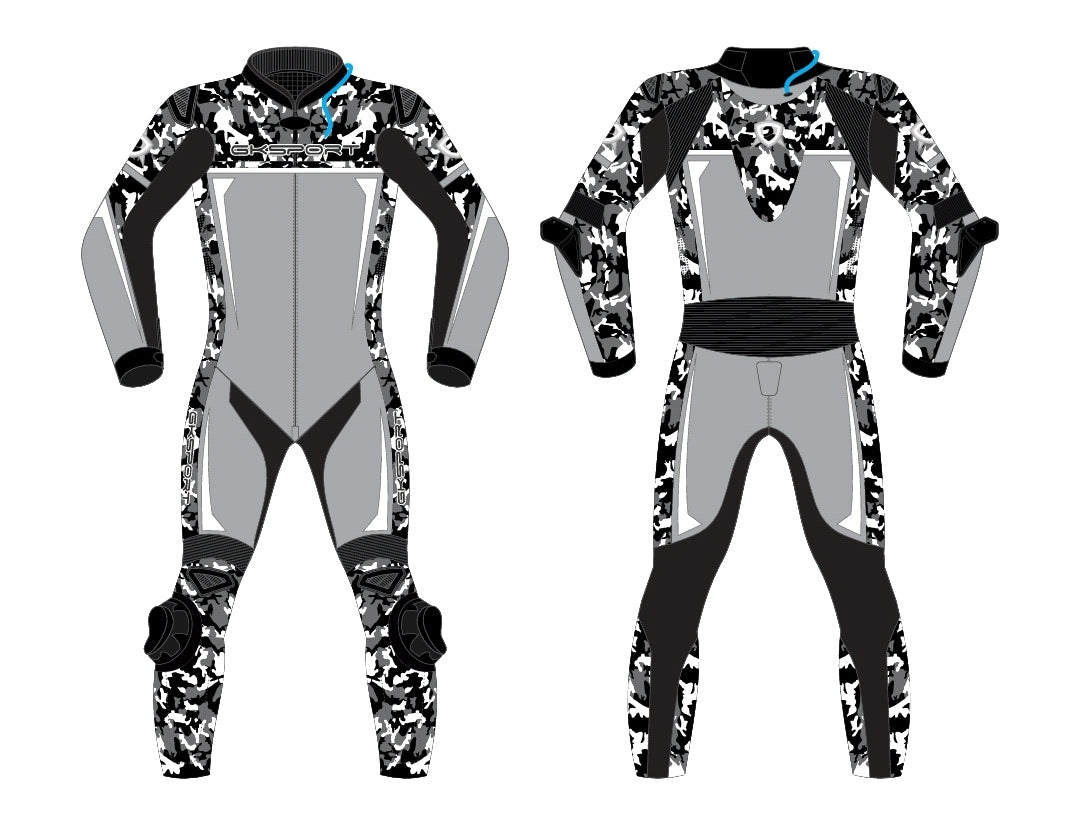 Grey Camo 1Pc Suit