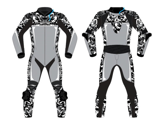Grey Camo 1Pc Suit