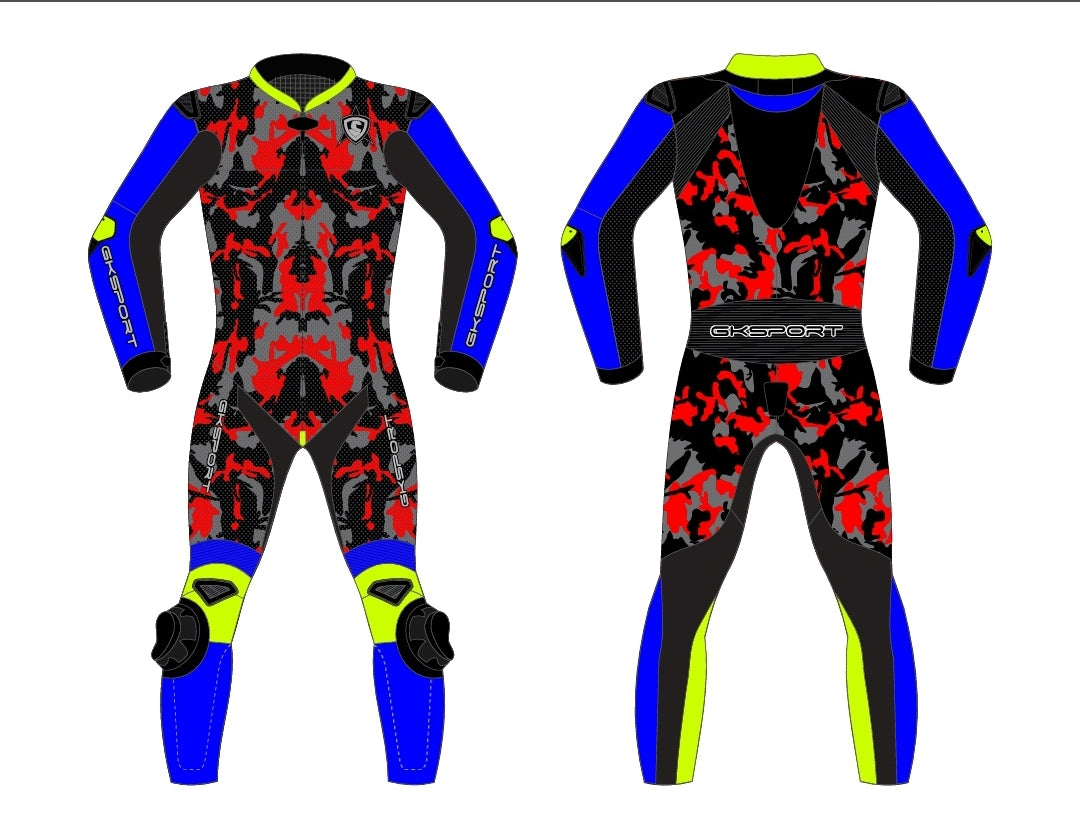 Red Camo 1pc Suit