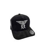 GKSPORT Black Suede Snapback Cap