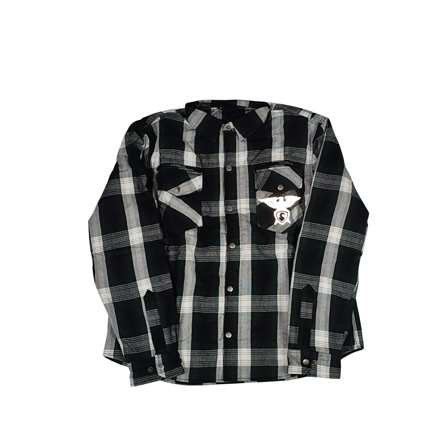 GKSPORT Black & White Plaid Flannel Shirt