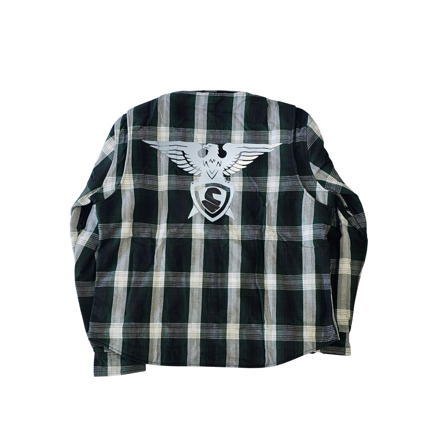 GKSPORT Black & White Plaid Flannel Shirt
