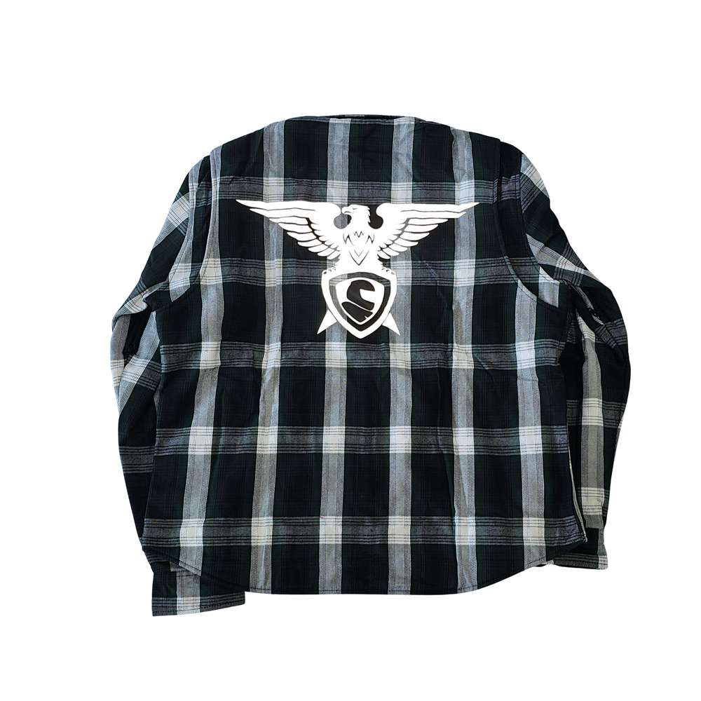 GKSPORT Black & White Plaid Flannel Shirt