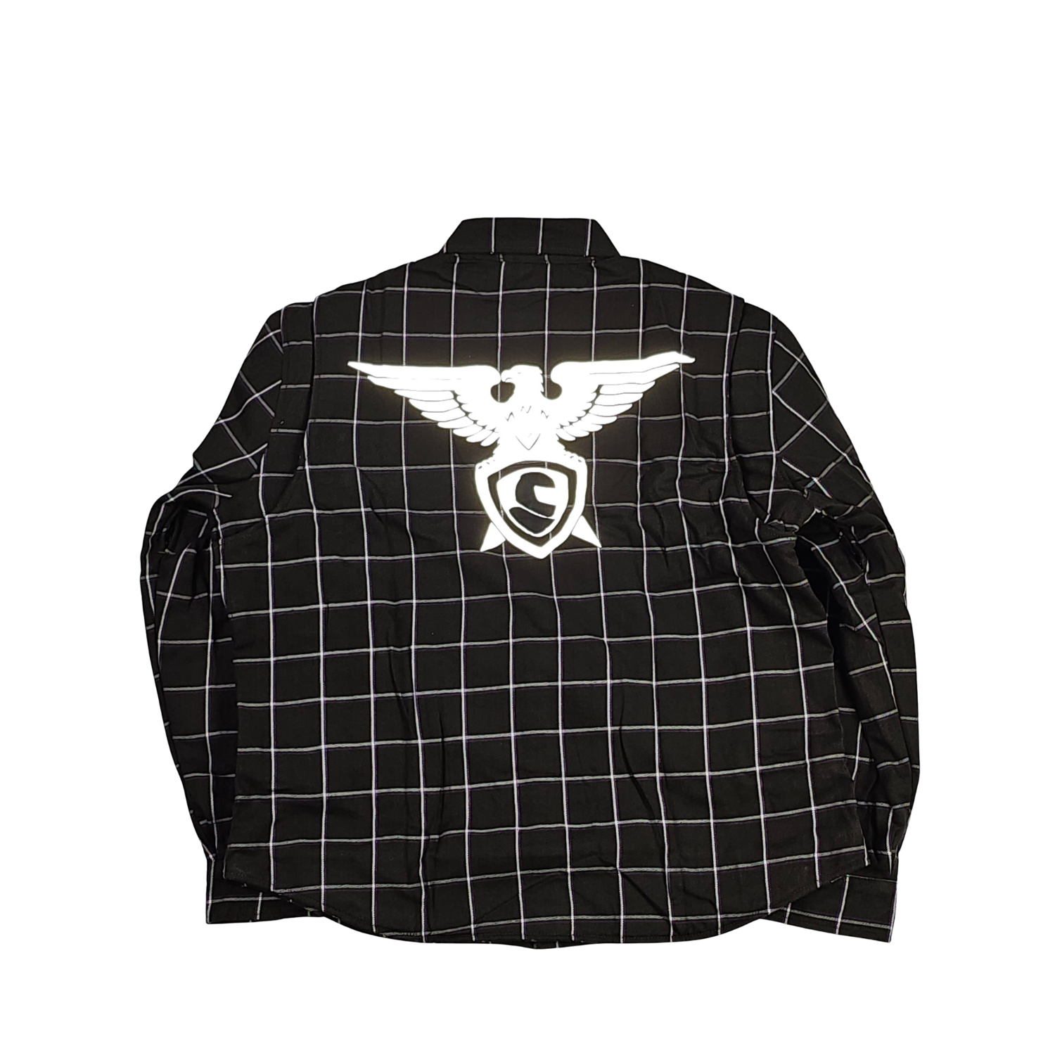 GKSPORT Black & White Windowpane Flannel Shirt