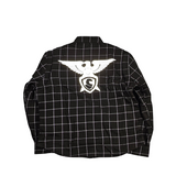 GKSPORT Black & White Windowpane Flannel Shirt