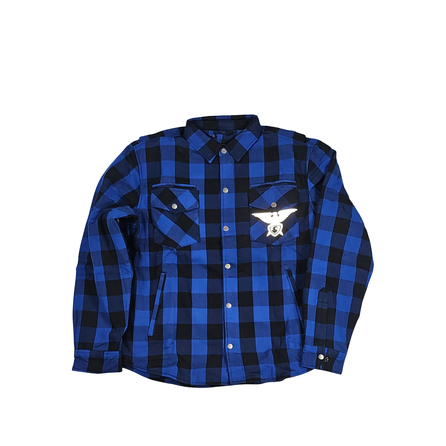 GKSPORT Blue & Black Buffalo Check Flannel Shirt