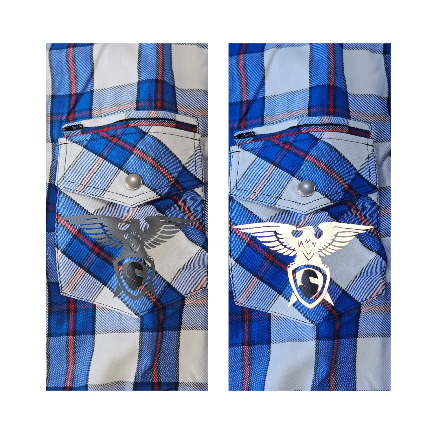 GKSPORT Blue & White Flannel Shirt