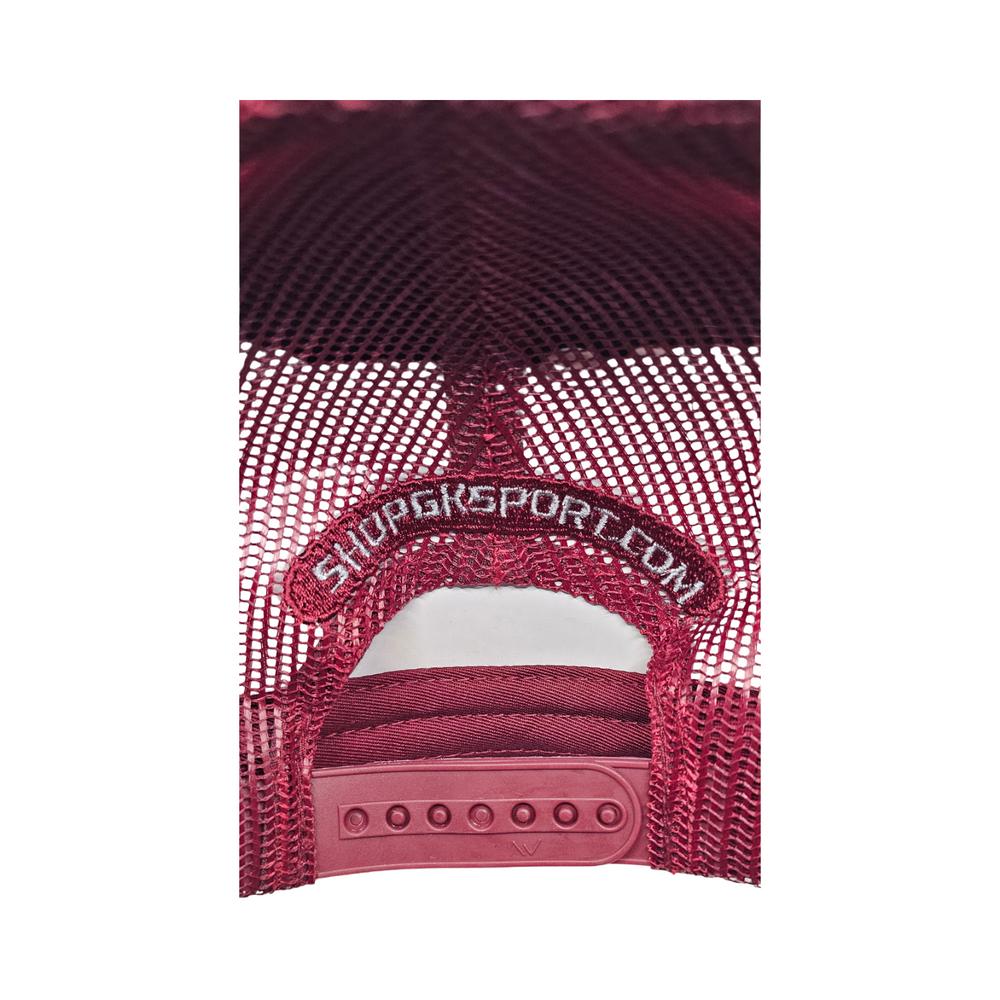 GKSPORT Burgundy Suede Snapback Cap