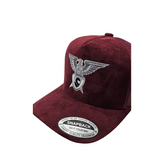 GKSPORT Burgundy Suede Snapback Cap