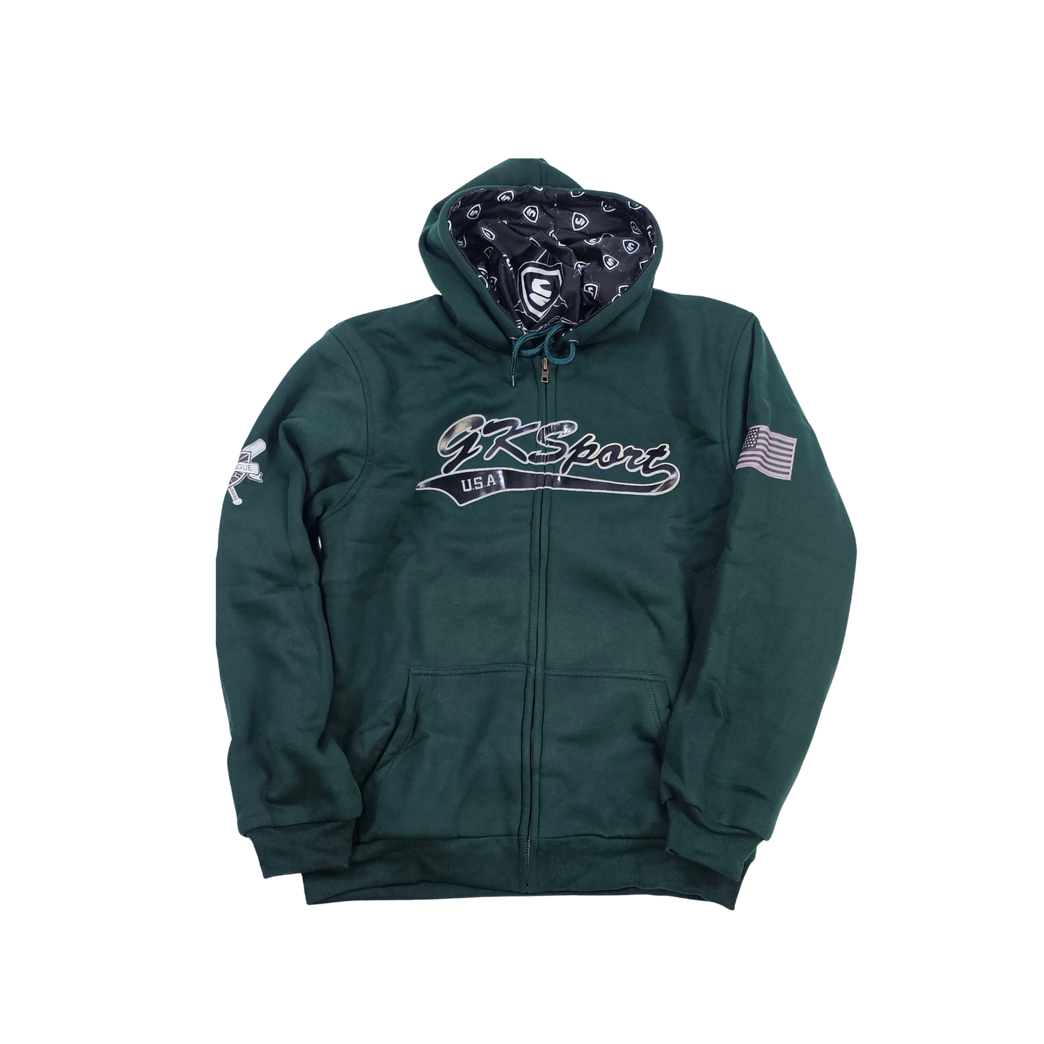 GKSPORT Green Zip-Up Hoodie