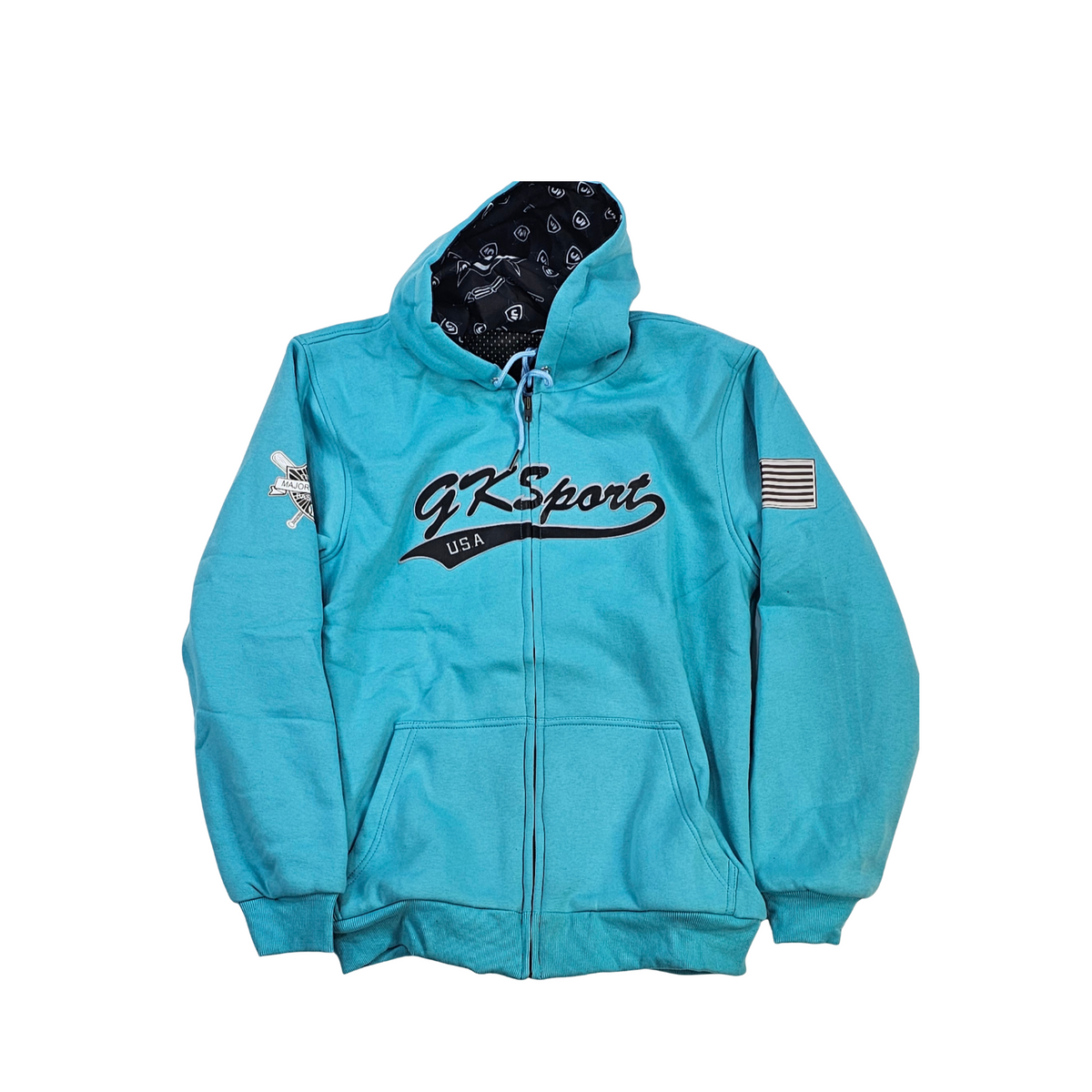 GKSPORT Teal Zip-Up Hoodie