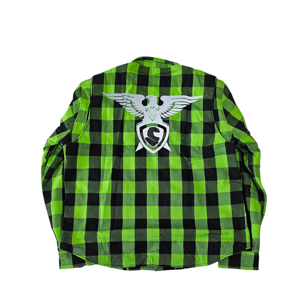 GKSPORT Green & Black Flannel Shirt
