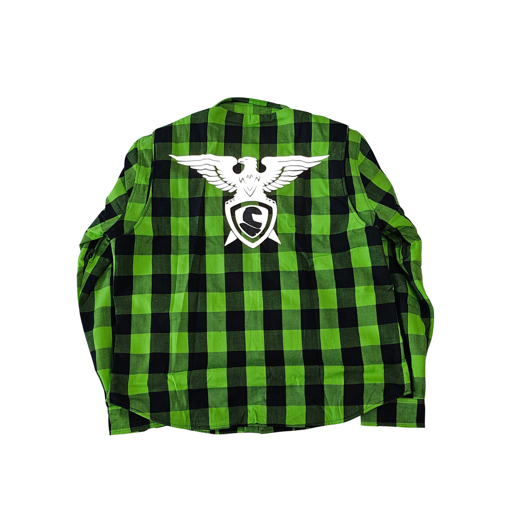 GKSPORT Green & Black Flannel Shirt