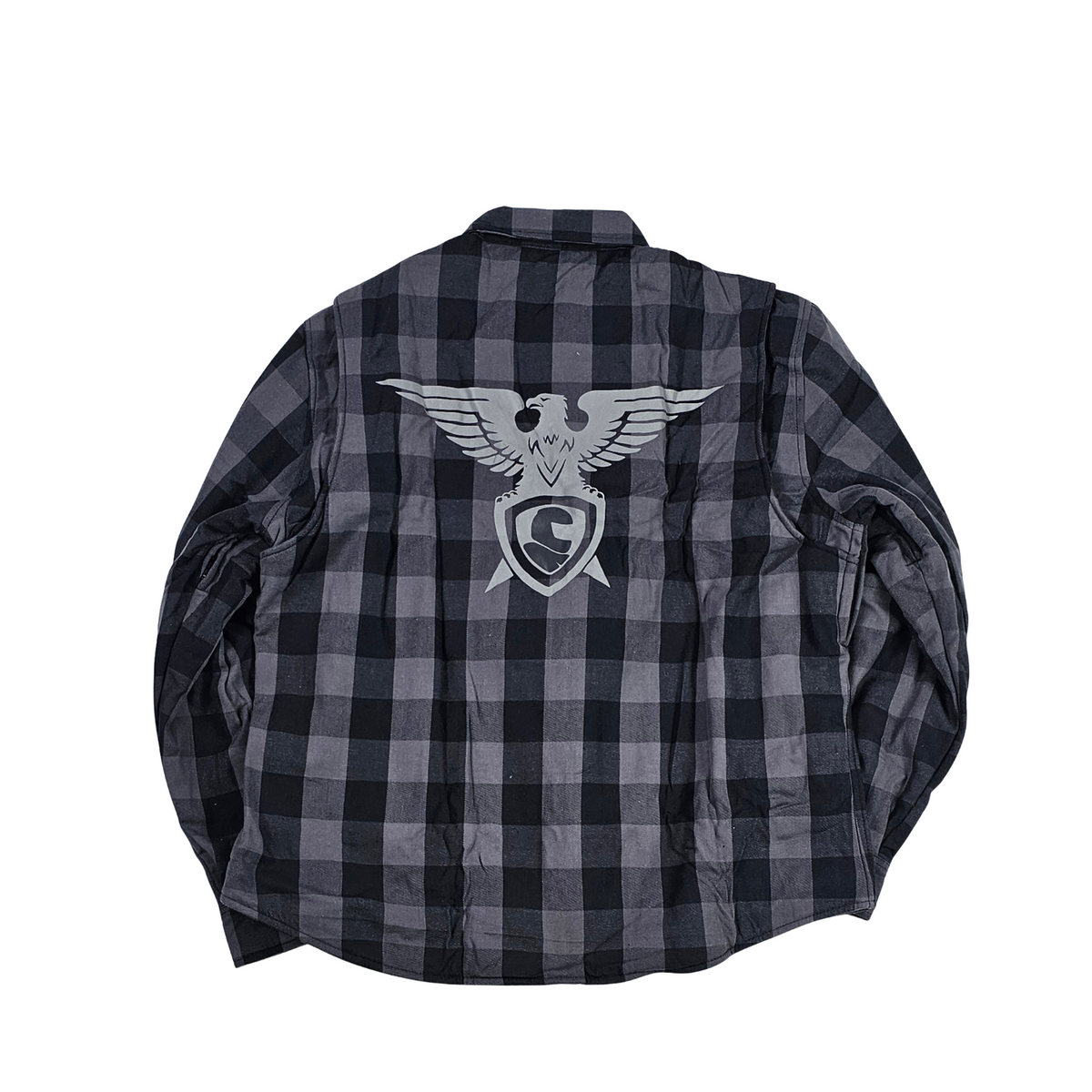 GKSPORT Grey & Black Buffalo Check Flannel Shirt