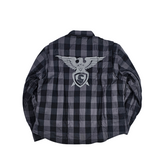 GKSPORT Grey & Black Buffalo Check Flannel Shirt