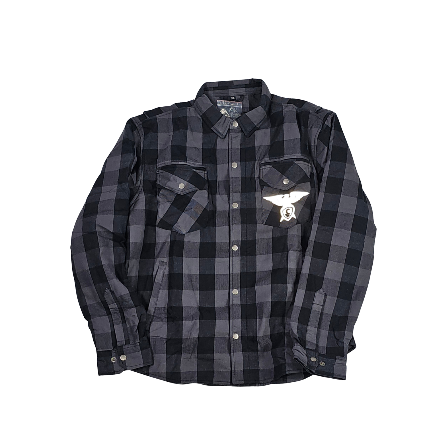 GKSPORT Grey & Black Buffalo Check Flannel Shirt