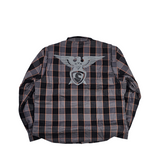 GKSPORT Grey & Black Flannel Shirt with Copper Accents