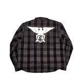 GKSPORT Grey & Black Flannel Shirt with Copper Accents