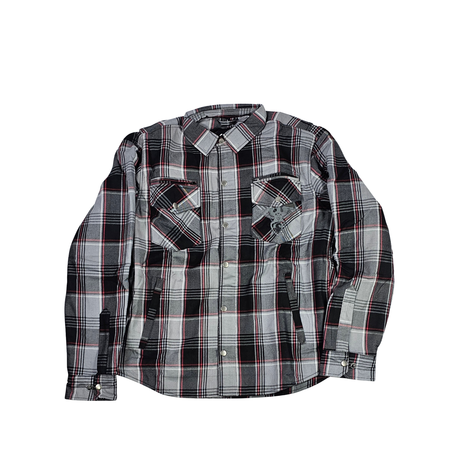GKSPORT Grey & Black Plaid Flannel Shirt