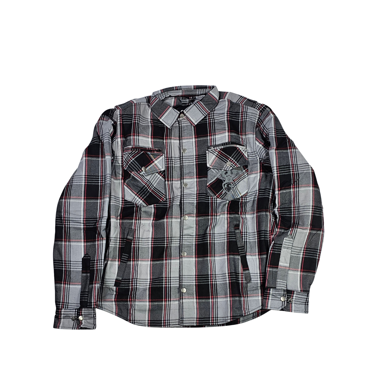 GKSPORT Grey & Black Plaid Flannel Shirt