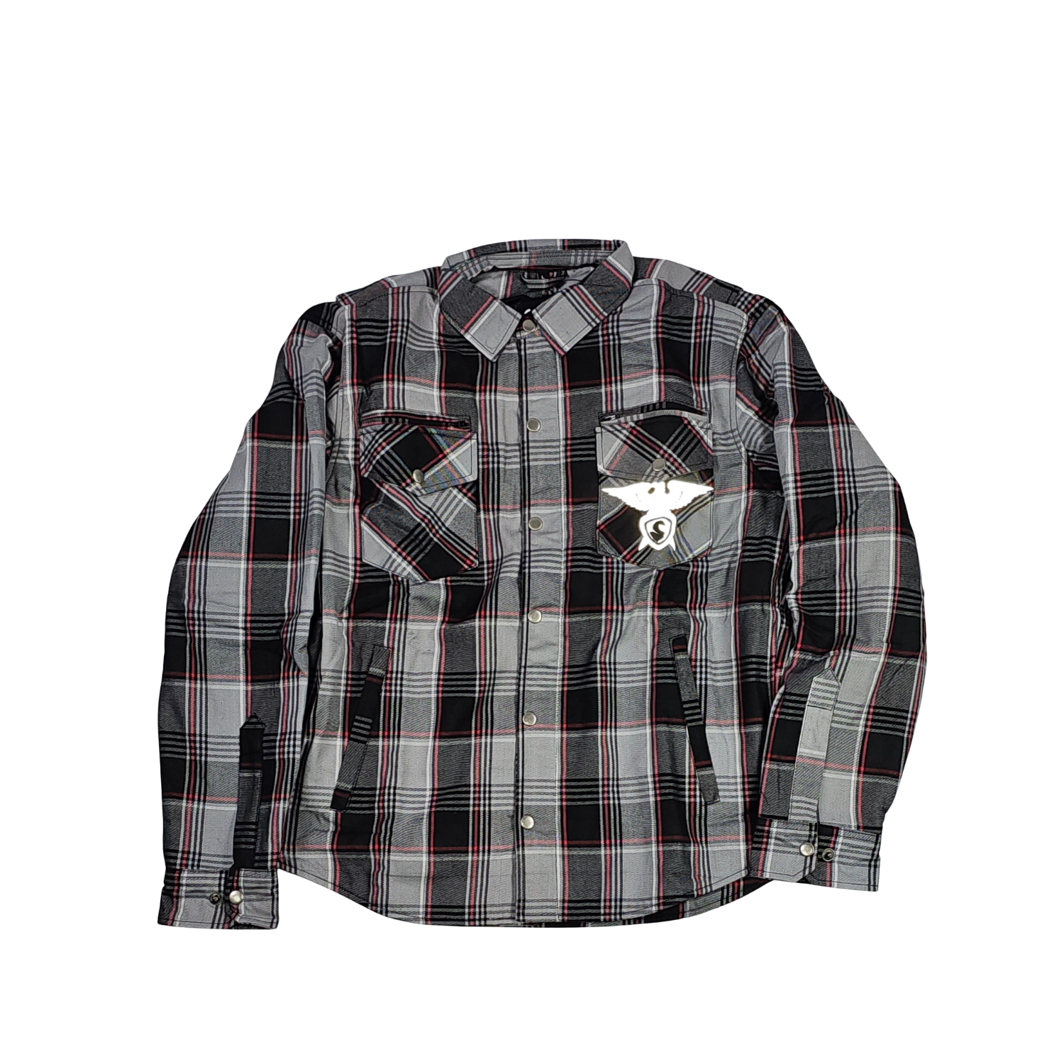 GKSPORT Grey & Black Plaid Flannel Shirt