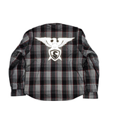 GKSPORT Grey & Black Plaid Flannel Shirt