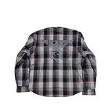 GKSPORT Grey & Black Plaid Flannel Shirt