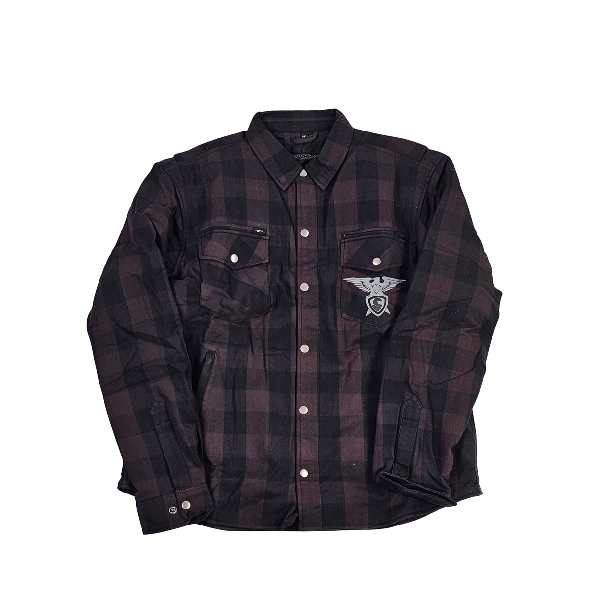 GKSPORT Plum & Black Buffalo Check Flannel Shirt