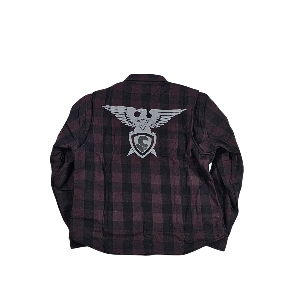 GKSPORT Plum & Black Buffalo Check Flannel Shirt
