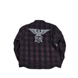 GKSPORT Plum & Black Buffalo Check Flannel Shirt