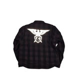 GKSPORT Plum & Black Buffalo Check Flannel Shirt