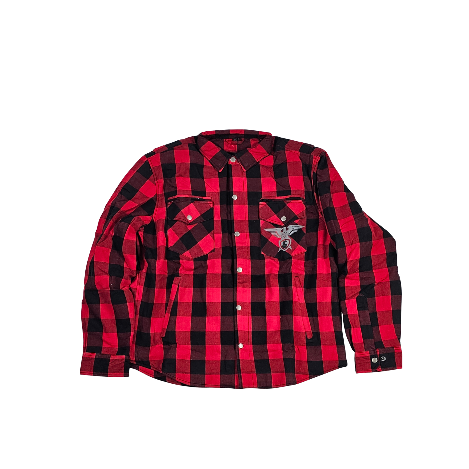 GKSPORT Red & Black Buffalo Check Flannel Shirt